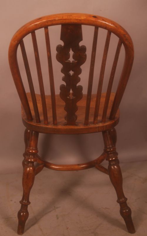 A RARE ALLSOP KITCHEN CHAIR IN YEW WOOD - ADDITIONAL PHOTO 2