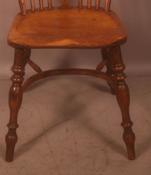 A RARE ALLSOP KITCHEN CHAIR IN YEW WOOD - ADDITIONAL PHOTO 4