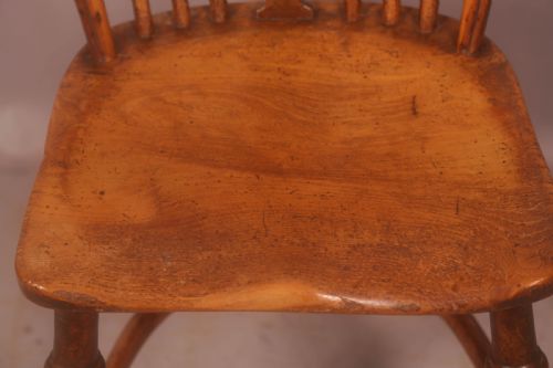 A RARE ALLSOP KITCHEN CHAIR IN YEW WOOD - ADDITIONAL PHOTO 5