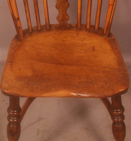 A RARE ALLSOP KITCHEN CHAIR IN YEW WOOD - ADDITIONAL PHOTO 6