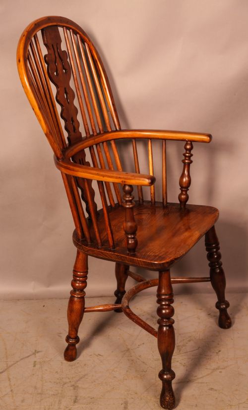 A SUPER HIGH BACK YEW WINDSOR BY BEN GILLING WORKSOP - ADDITIONAL PHOTO 1