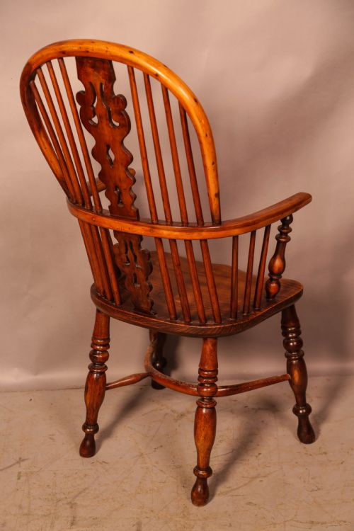 A SUPER HIGH BACK YEW WINDSOR BY BEN GILLING WORKSOP - ADDITIONAL PHOTO 2