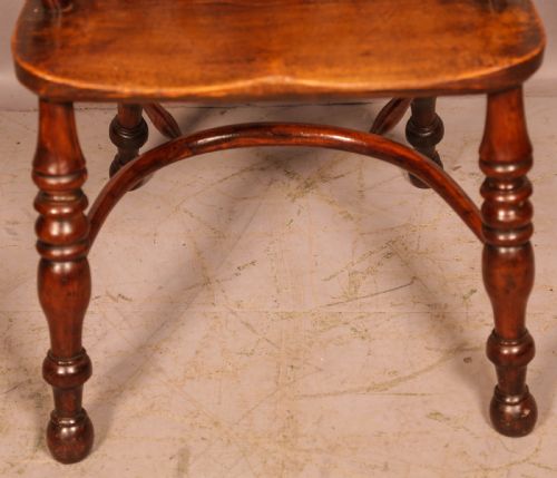 A YEW WOOD LOW BACK WINDSOR CHAIR GABBITASS WORKSOP - ADDITIONAL PHOTO 2