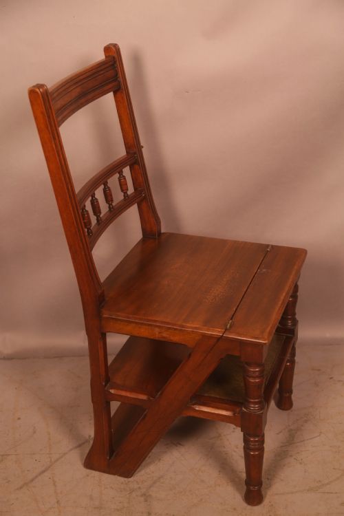 A VICTORIAN LIBRARY STEPS - ADDITIONAL PHOTO 1