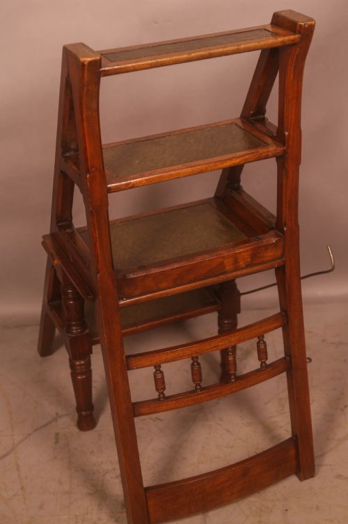 A VICTORIAN LIBRARY STEPS - ADDITIONAL PHOTO 4