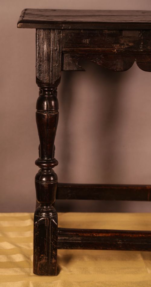 A GOOD 17TH CENTURY JOINT STOOL - ADDITIONAL PHOTO 3