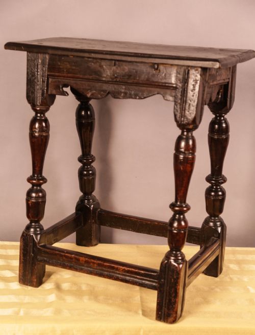 A GOOD 17TH CENTURY JOINT STOOL - ADDITIONAL PHOTO 6