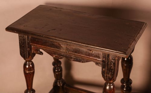 A GOOD 17TH CENTURY JOINT STOOL - ADDITIONAL PHOTO 7