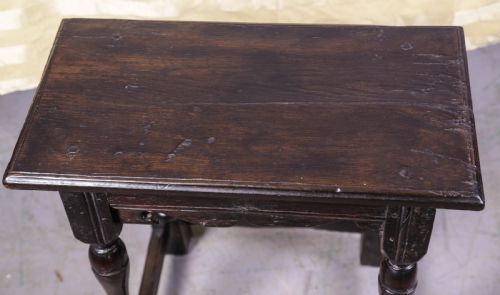A GOOD 17TH CENTURY JOINT STOOL - ADDITIONAL PHOTO 8
