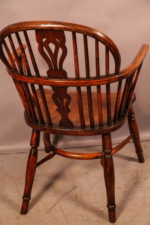 A SUPER SET OF 4 YEW WINDSOR CHAIRS WILLIAM WHEATLAND RETFORD - ADDITIONAL PHOTO 9