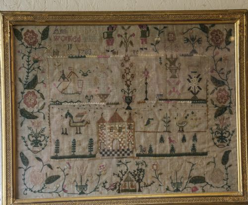 needlework sampler 1783 ann thursbeck - CATEGORY: ANTIQUE MISCELLANEOUS - DATED 18TH CENTURY