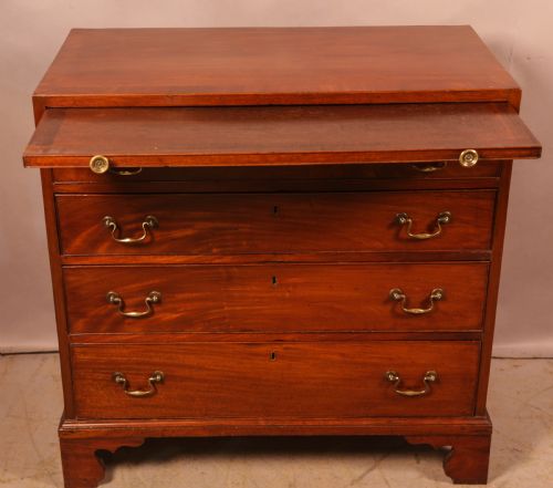 A GOOD GEORGIAN 4 HIGH CHEST OF DRAWERS - ADDITIONAL PHOTO 10