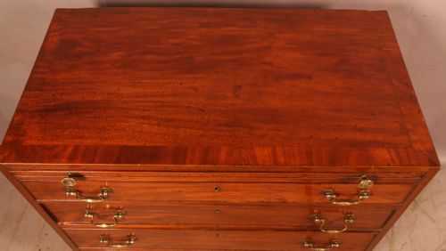 A GOOD GEORGIAN 4 HIGH CHEST OF DRAWERS - ADDITIONAL PHOTO 12