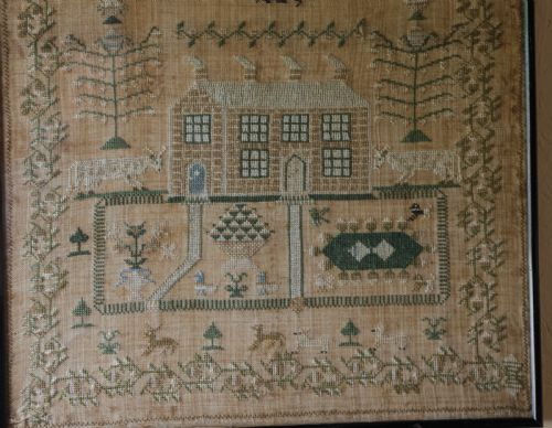 A GOOD INTERESTING SAMPLER OF THE BATTY FAMILY BY AGNESS BATTY 1829 - ADDITIONAL PHOTO 3