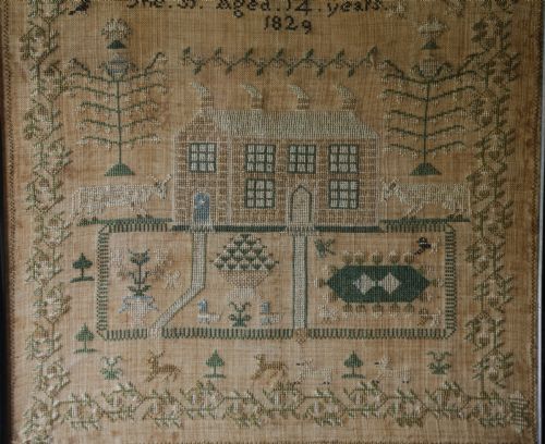 A GOOD INTERESTING SAMPLER OF THE BATTY FAMILY BY AGNESS BATTY 1829 - ADDITIONAL PHOTO 4