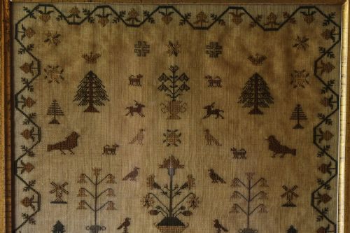 A RARE SET OF 3 NEEDLEWORK SAMPLERS BY JANE BOUTCHER 1836 - ADDITIONAL PHOTO 3