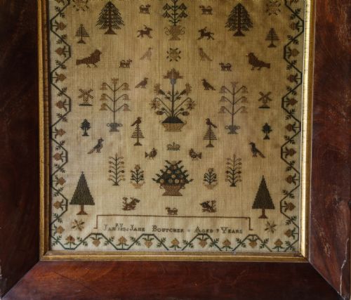 A RARE SET OF 3 NEEDLEWORK SAMPLERS BY JANE BOUTCHER 1836 - ADDITIONAL PHOTO 4