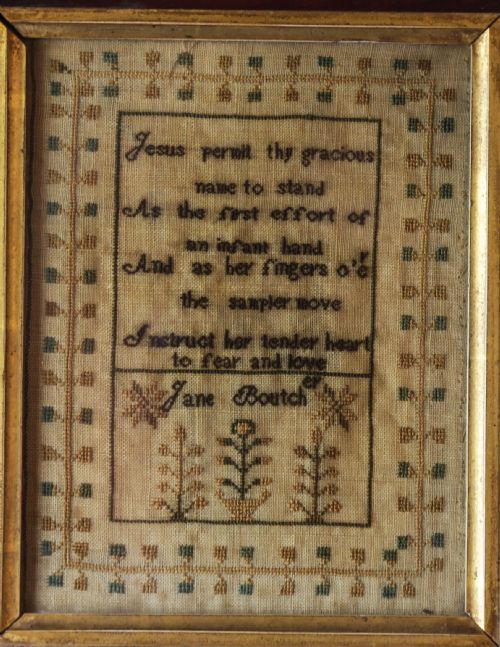 A RARE SET OF 3 NEEDLEWORK SAMPLERS BY JANE BOUTCHER 1836 - ADDITIONAL PHOTO 10