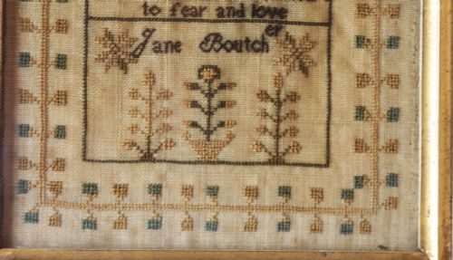 A RARE SET OF 3 NEEDLEWORK SAMPLERS BY JANE BOUTCHER 1836 - ADDITIONAL PHOTO 12
