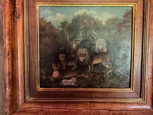 A FABULUS NIEVE PAINTING OF THE LION AND THE LAMB - ADDITIONAL PHOTO 1