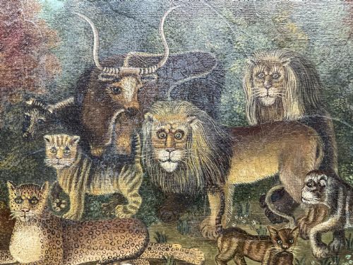 A FABULUS NIEVE PAINTING OF THE LION AND THE LAMB - ADDITIONAL PHOTO 4