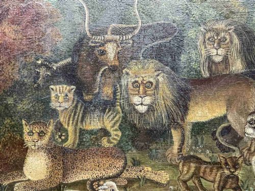 A FABULUS NIEVE PAINTING OF THE LION AND THE LAMB - ADDITIONAL PHOTO 6