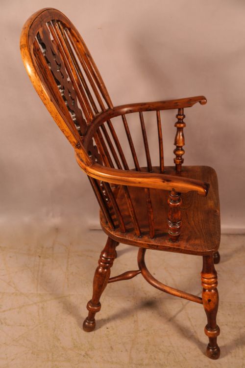 A SUPER YEW WOOD HIGH WINDSOR CHAIR ALLSOP WORKSOP - ADDITIONAL PHOTO 1
