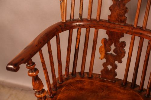 A SUPER YEW WOOD HIGH WINDSOR CHAIR ALLSOP WORKSOP - ADDITIONAL PHOTO 2