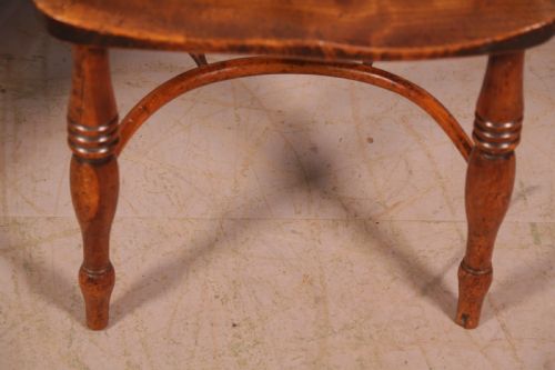 A RARE GENUINE MATCHING SET OF 4 YEW WOOD WINDSOR CHAIRS - ADDITIONAL PHOTO 18