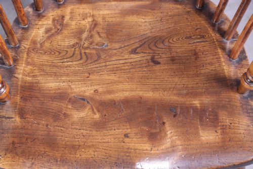 A RARE GENUINE MATCHING SET OF 4 YEW WOOD WINDSOR CHAIRS - ADDITIONAL PHOTO 24