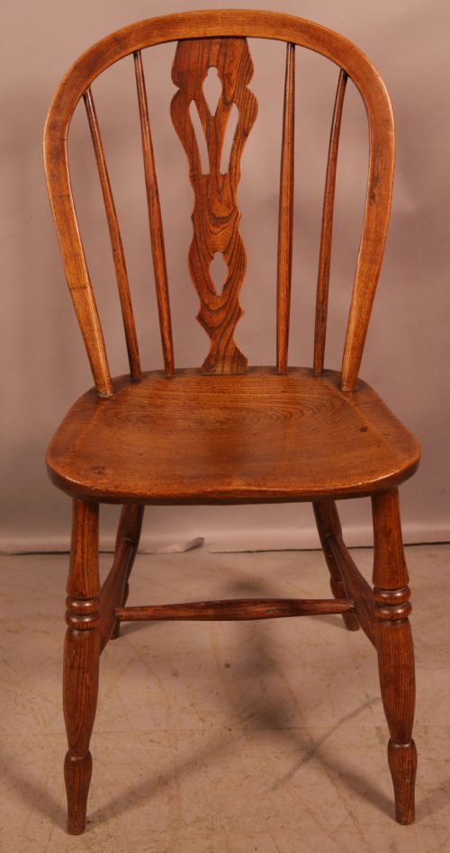 A MATCHING SET OF 4 ASH AND ELM KITCHEN WINDSOR CHAIRS - ADDITIONAL PHOTO 8