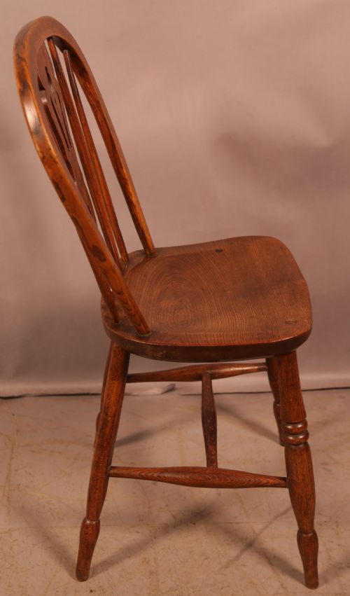 A MATCHING SET OF 4 ASH AND ELM KITCHEN WINDSOR CHAIRS - ADDITIONAL PHOTO 9