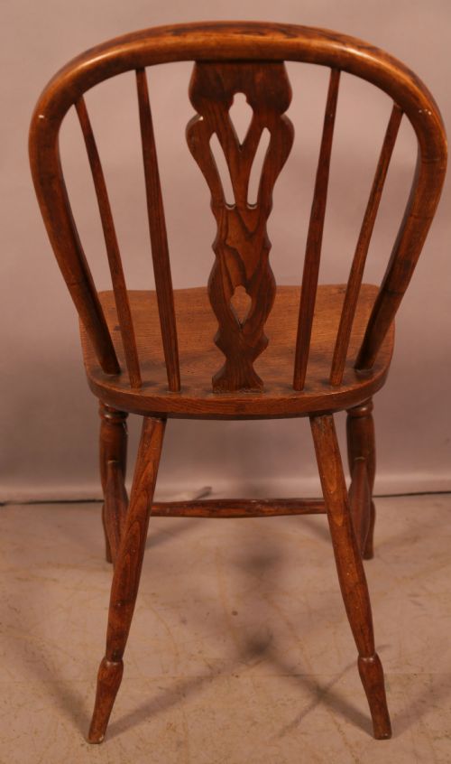 A MATCHING SET OF 4 ASH AND ELM KITCHEN WINDSOR CHAIRS - ADDITIONAL PHOTO 10