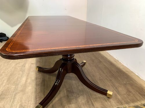 A MAHOGANY TWIN PILAR DINING TABLE SEATS 12 - ADDITIONAL PHOTO 10