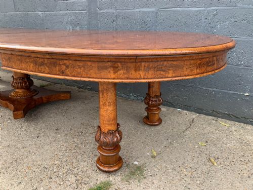 A SUPERB VICTORIAN POLLARD OAK EXTENDING DINING TABLE - ADDITIONAL PHOTO 24