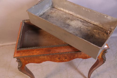 A VICTORIAN BURR WALNUT CELLORETTE - ADDITIONAL PHOTO 3