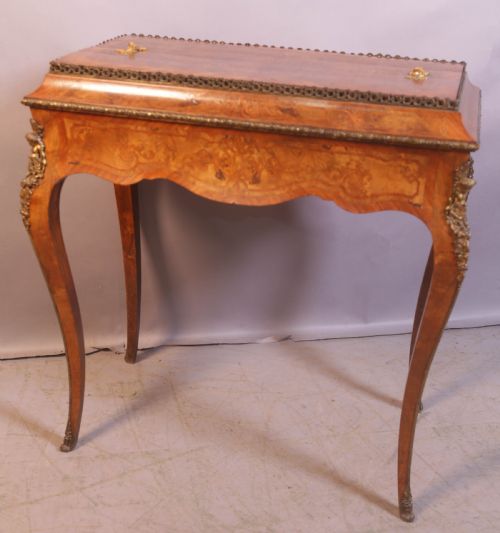 A VICTORIAN BURR WALNUT CELLORETTE - ADDITIONAL PHOTO 6