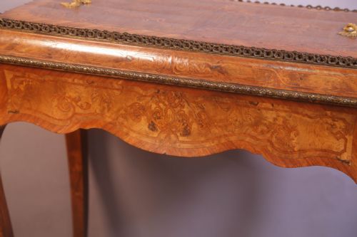 A VICTORIAN BURR WALNUT CELLORETTE - ADDITIONAL PHOTO 8