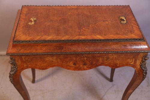 A VICTORIAN BURR WALNUT CELLORETTE - ADDITIONAL PHOTO 9
