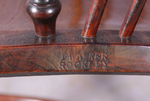 AN ASH AND ELM WINDSOR CHAIR STAMPED FRED WALKER - ADDITIONAL PHOTO 8