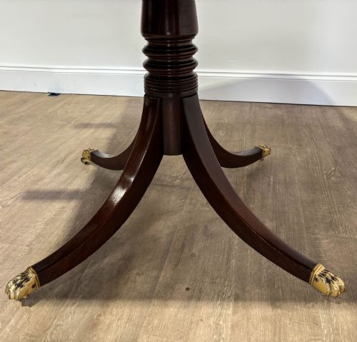 A SUPERB GEORGIAN TWIN PILLER DINING TABLE MAHOGANY - ADDITIONAL PHOTO 4