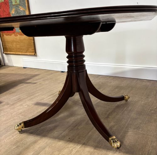 A SUPERB GEORGIAN TWIN PILLER DINING TABLE MAHOGANY - ADDITIONAL PHOTO 7