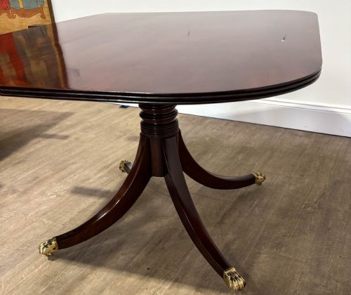 A SUPERB GEORGIAN TWIN PILLER DINING TABLE MAHOGANY - ADDITIONAL PHOTO 8