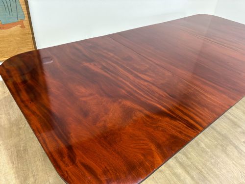 A SUPERB GEORGIAN TWIN PILLER DINING TABLE MAHOGANY - ADDITIONAL PHOTO 12