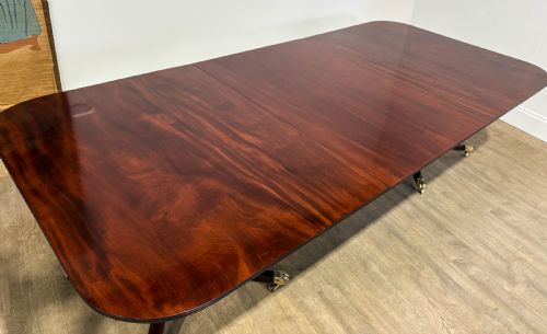 A SUPERB GEORGIAN TWIN PILLER DINING TABLE MAHOGANY - ADDITIONAL PHOTO 21