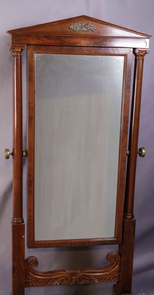 RARE AMERICAN CHEVAL MIRRROR ONCE BELONGING TO A GENERAL MEIGS - ADDITIONAL PHOTO 1