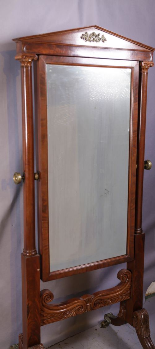 RARE AMERICAN CHEVAL MIRRROR ONCE BELONGING TO A GENERAL MEIGS - ADDITIONAL PHOTO 8