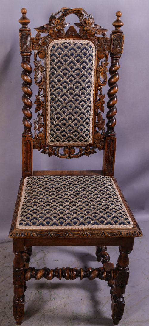 A SET OF 6 VICTORIAN CARVED DINING CHAIRS - ADDITIONAL PHOTO 3