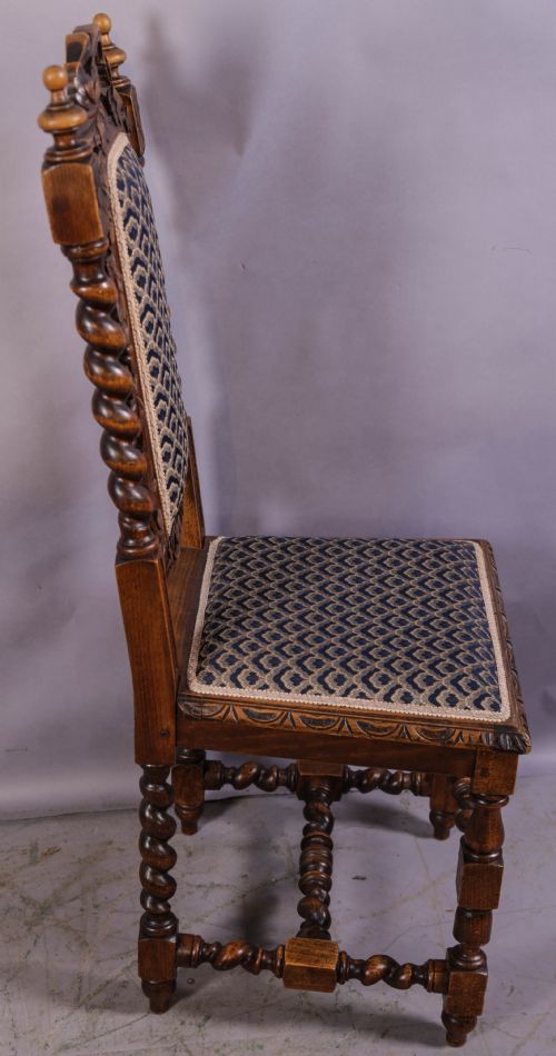 A SET OF 6 VICTORIAN CARVED DINING CHAIRS - ADDITIONAL PHOTO 5