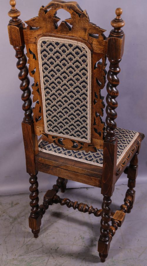 A SET OF 6 VICTORIAN CARVED DINING CHAIRS - ADDITIONAL PHOTO 6